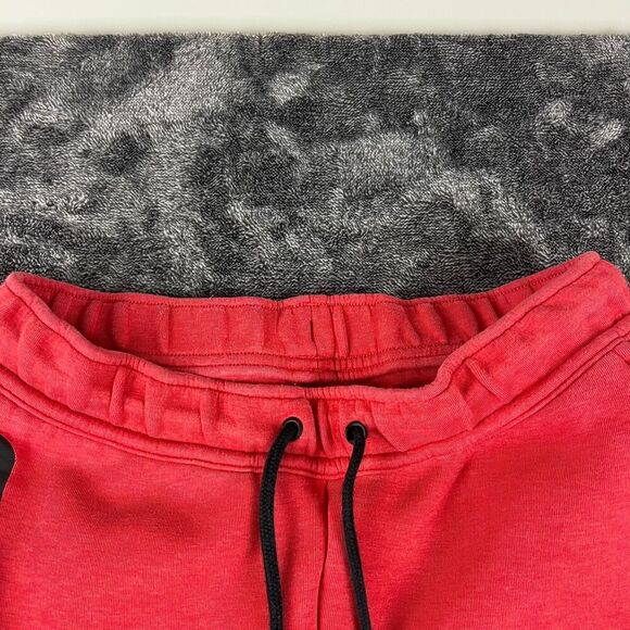 Nike NSW Tech Fleece Joggers Red Black Men's M Sweatpants Tapered Leg - Picture 3 of 11